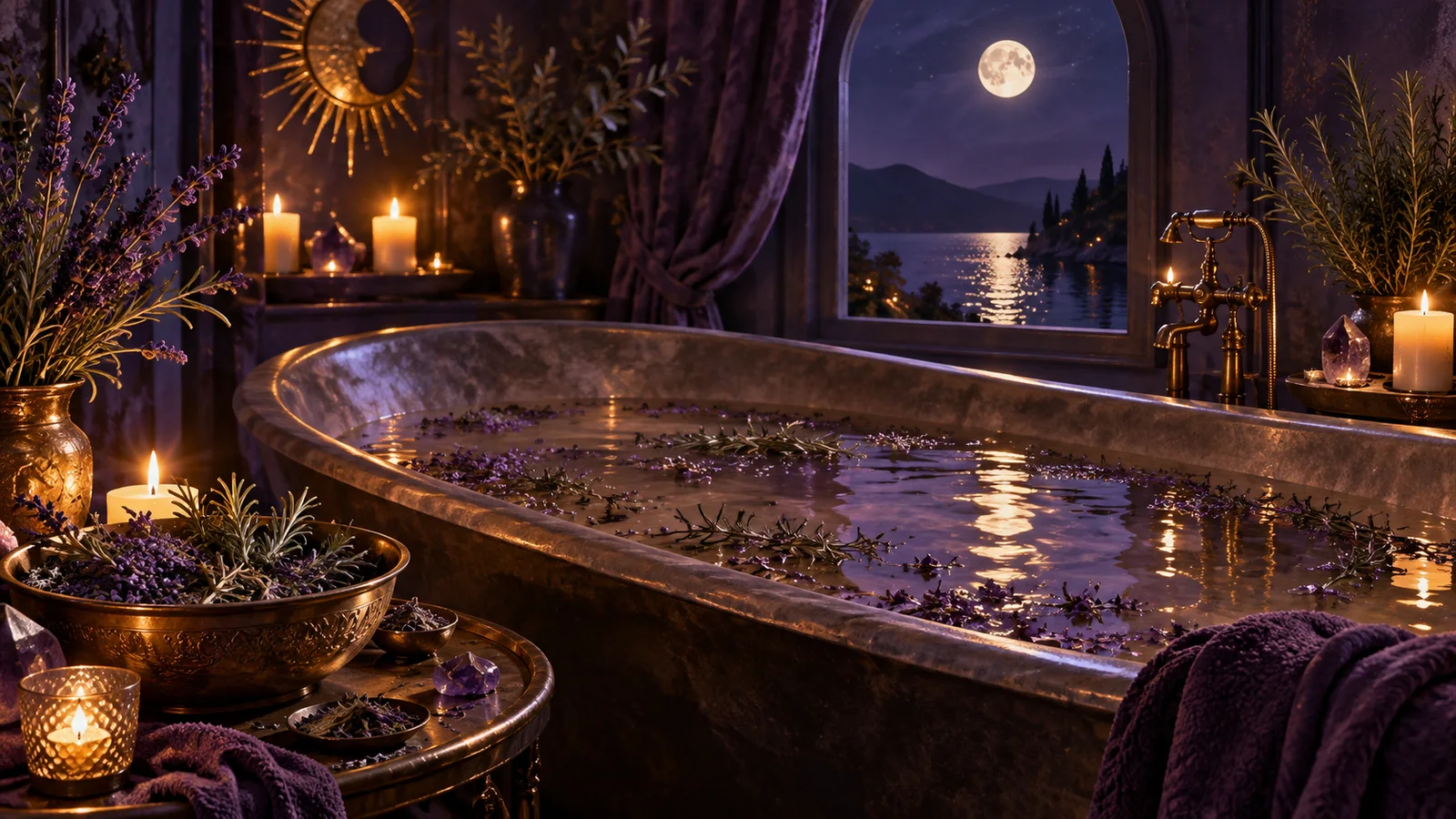 Bain rituel : eau, plantes et purification symbolique