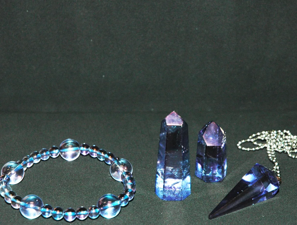 Aura quartz - natural crystal example