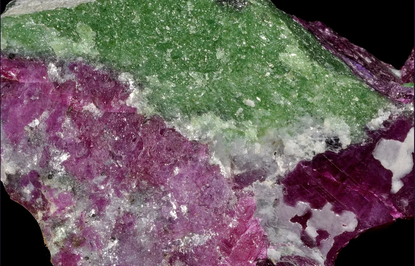 Ruby zoisite - natural crystal example